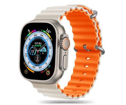Pasek do smartwatchy Tech-Protect Iconband Pro do Apple Watch 44/45/46/49 mm Starlight/Orange